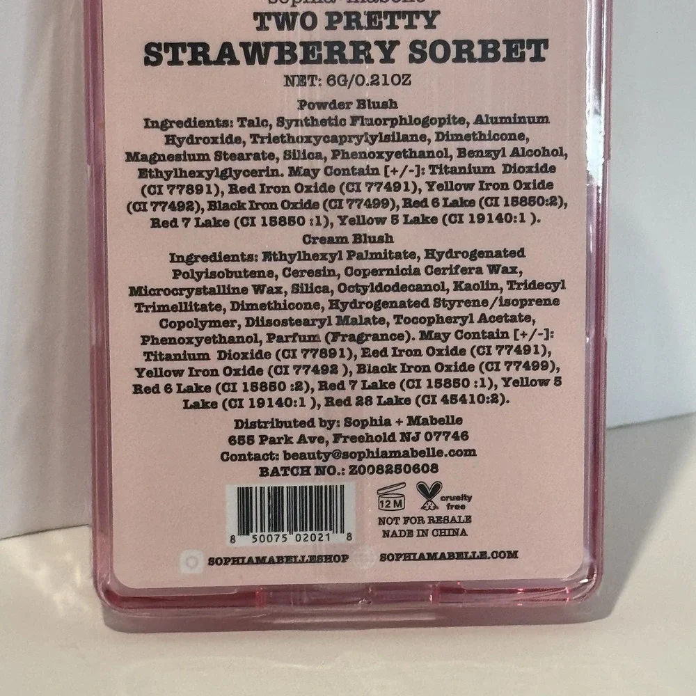 Sophia + Mabelle Two Pretty Cream and Satin Blush‎ Duo Make Up